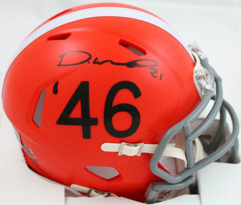 Denzel Ward Autographed Cleveland Browns 1946 Speed Mini Helmet-Beckett W Holo