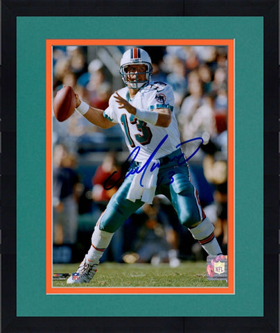 Framed Dan Marino Miami Dolphins Autographed 8" x 10" Throwing Photograph