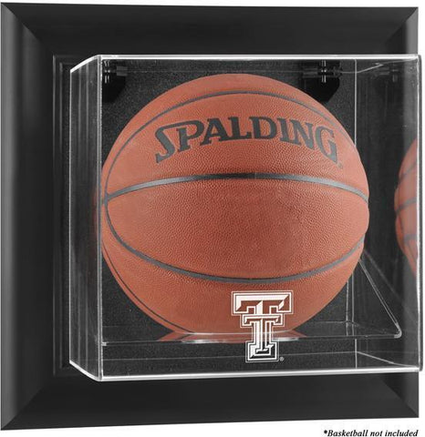 Texas Tech Raiders Black Framed Wall-Mounted Basketball Display Case