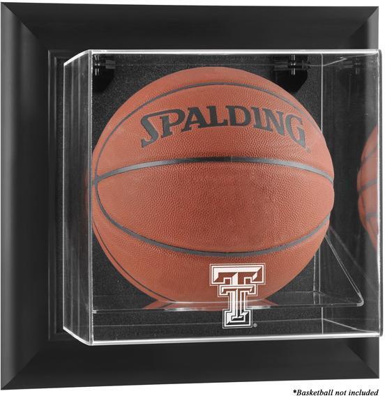 Texas Tech Raiders Black Framed Wall-Mounted Basketball Display Case