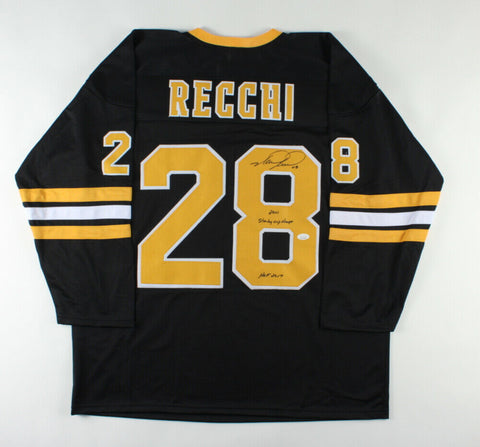 Mark Recchi Signed Bruins Jersey "2011 Stanley Cup Champs & HOF 2017" (JSA COA)