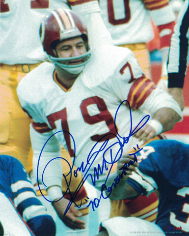 Ron McDole Autographed/Signed Washington Redskins 8x10 Photo 70 Greatest 27872