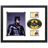 Val Kilmer Autographed Batman Forever 8x10 Photo Cowl Emblem Framed Display