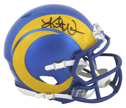 Rams Kurt Warner Authentic Signed 2020 Speed Mini Helmet BAS Witnessed