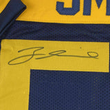 FRAMED Autographed/Signed ZA'DARIUS SMITH 33x42 Green Bay Blue Jersey JSA COA