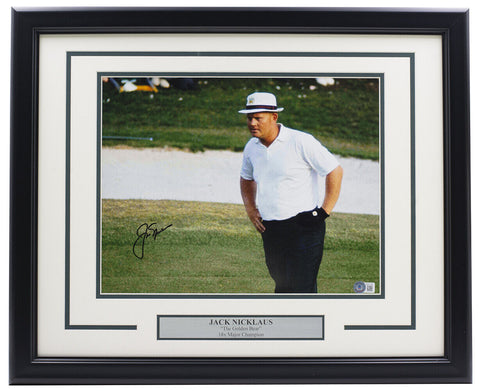 Jack Nicklaus Signed Framed 11x14 Golf Photo BAS LOA AB51360