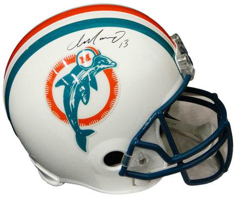 Dan Marino Signed Miami Dolphins Throwback Riddell Full Size Replica Helmet - SS