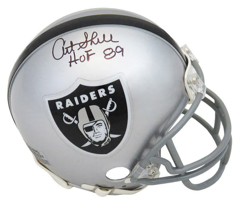 Art Shell Signed Raiders Riddell Mini Helmet w/HOF'89 - (SCHWARTZ SPORTS COA)