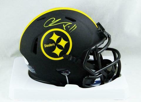 Chase Claypool Signed Pittsburgh Steelers Eclipse Mini Helmet - Beckett W Auth