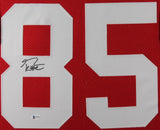 GEORGE KITTLE (49ers red TOWER) Signed Autographed Framed Jersey Beckett