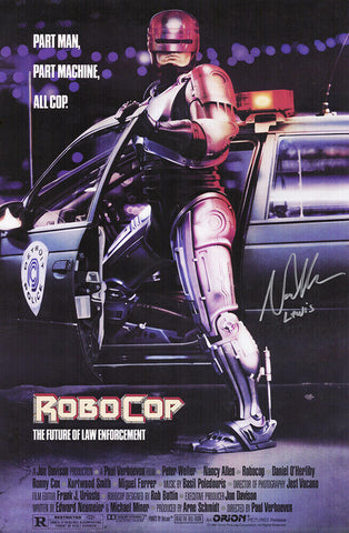 Nancy Allen Signed Robo Cop 11x17 Movie Poster w/Lewis - (SCHWARTZ COA)