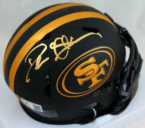 Deion Sanders Signed SF 49ers Eclipse Speed Mini Helmet - Beckett W Holo *Gold