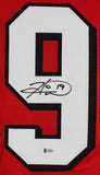 Georgia Hines Ward Authentic Signed Red Pro Style Jersey BAS Witnessed