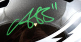 A.J. Brown Autographed Eagles F/S ALT 22 Speed Helmet-Beckett W Hologram *Green