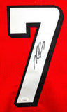 Michael Vick Autographed Red Pro Style Jersey - JSA W Auth *7