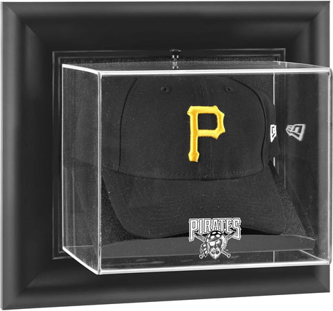 Pittsburgh Pirates Black Framed Wall-Mounted Logo Cap Display Case