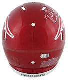 Patriots Randy Moss "HOF 18" Signed Flash Full Size Speed Proline Helmet BAS Wit