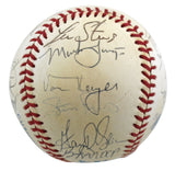 1992 Angels (24) Gaetti, Abbott, Macha +21 Signed Oal Baseball BAS #AB92943