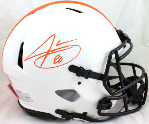 Jarvis Landry Autographed Browns F/S Speed Authentic Lunar Helmet-Beckett W Holo