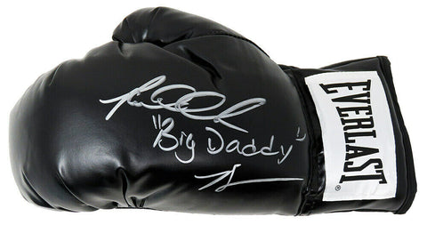 Riddick Bowe Signed Everlast Black Boxing Glove w/Big Daddy - SCHWARTZ COA
