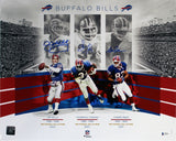 Bills (3) Kelly, Thomas & Reed Authentic Signed 16x20 Photo BAS Witnessed
