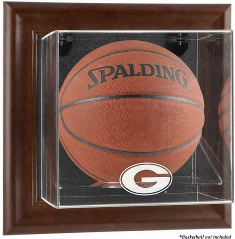Georgia Bulldogs Brown Framed Wall-Mountable Basketball Display Case - Fanatics