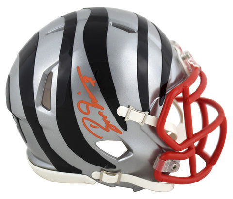 Bengals Boomer Esiason Authentic Signed Flash Speed Mini Helmet BAS Witnessed