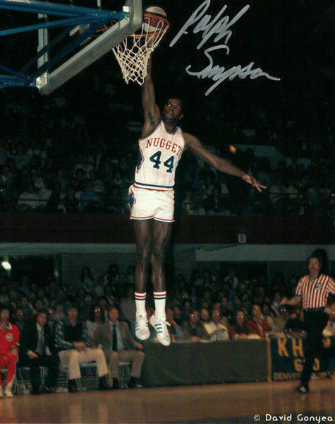 Ralph Simpson Autographed/Signed Denver Nuggets ABA 8x10 Photo 15343