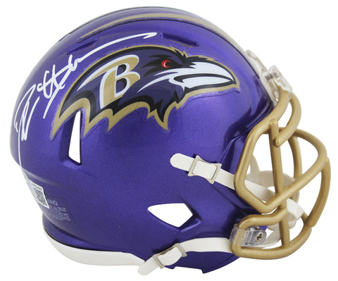 Ravens Deion Sanders Authentic Signed Flash Speed Mini Helmet BAS Witnessed
