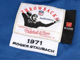 FRMD Roger Staubach Cowboys Signed Blue Mitchell & Ness Jersey w/"HOF 85" Insc