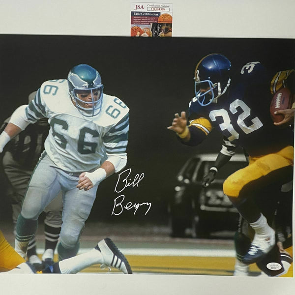 Autographed/Signed BILL BERGEY Philadelphia Eagles 16x20 Photo JSA COA Auto #1