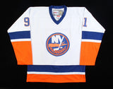 Butch Goring Signed NY Islanders Jersey 4x S.C Champs & 1981 Conn Smythe PSA COA
