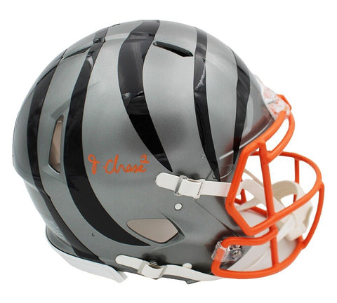 Ja' Marr Chase Signed Cincinnati Bengals Speed Authentic Flash NFL Helmet