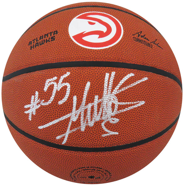 Dikembe Mutombo Signed Wilson Atlanta Hawks Logo NBA Basketball - (SCHWARTZ COA)