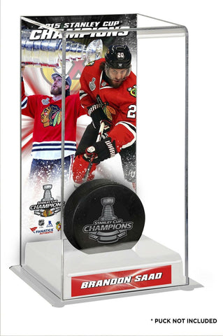 Brandon Saad Chicago Blackhawks 2015 Stanley Cup Champs Logo Deluxe Puck Case
