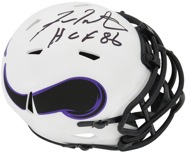 Fran Tarkenton Signed Vikings Lunar Eclipse Riddell Mini Helmet w/HOF'86 -SS COA