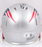 Tedy Bruschi Autographed New England Patriots Speed Mini Helmet-Beckett W Holog