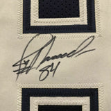 FRAMED Autographed/Signed JAY NOVACEK 33x42 Dallas Blue Football Jersey JSA COA