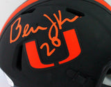 Bernie Kosar Autographed Miami Hurricanes Eclipse Mini Helmet- Beckett Witness