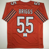 Autographed/Signed LANCE BRIGGS Chicago Orange Football Jersey Beckett BAS COA