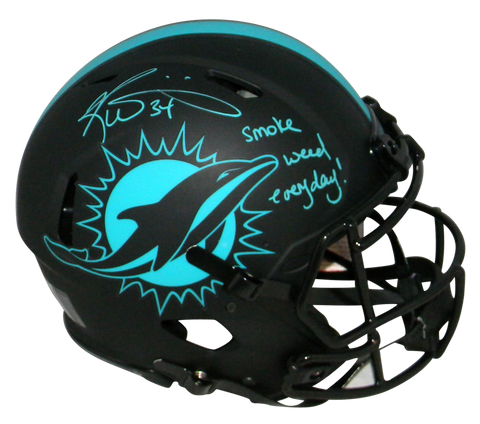 RICKY WILLIAMS SIGNED MIAMI DOLPHINS F/S ECLIPSE AUTHENTIC HELMET W/ SMOKE WEED