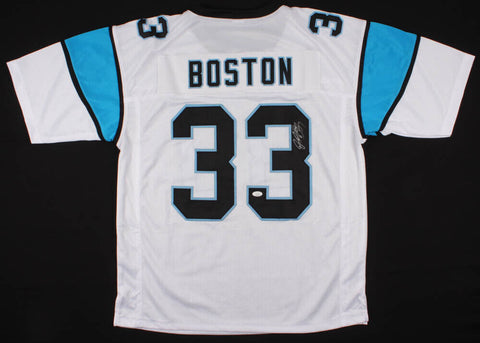 Tre Boston Signed Panthers Jersey (JSA) 2014 4th Rd Pk / North Carolina / Safety