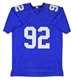 Michael Strahan Authentic Signed Blue Pro Style Jersey Autographed BAS Wit