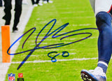 Andre Johnson Signed Houston Texans 8x10 White JSY Photo-JSA W Auth *Blue