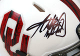 Adrian Peterson Autographed Oklahoma Sooners BTW Speed Mini Helmet-BeckettW Holo