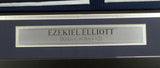 COWBOYS EZEKIEL ELLIOTT AUTOGRAPHED SIGNED FRAMED BLUE JERSEY BECKETT 151434
