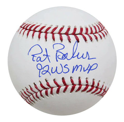 Pat Borders Signed Rawlings Official MLB Baseball w/92 WS MVP - (SCHWARTZ COA)