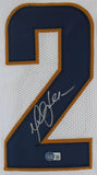 Marshall Faulk Authentic Signed White Pro Style Jersey Autographed BAS Witnessed