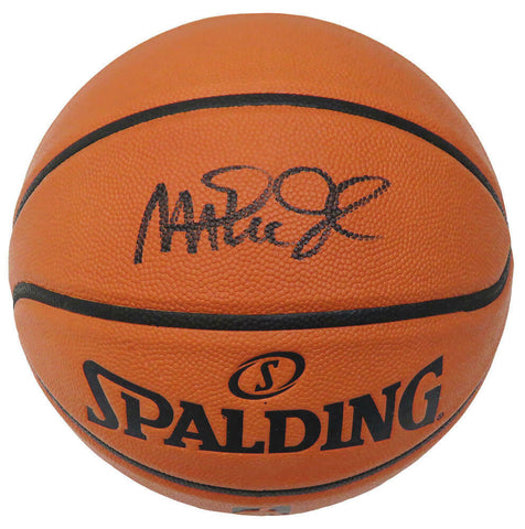 Magic Johnson Signed Spalding NeverFlat Game Series NBA Basketball -SCHWARTZ COA
