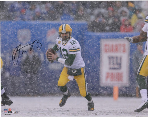 Aaron Rodgers Green Bay Packers Autographed 16" x 20" Snow Photograph